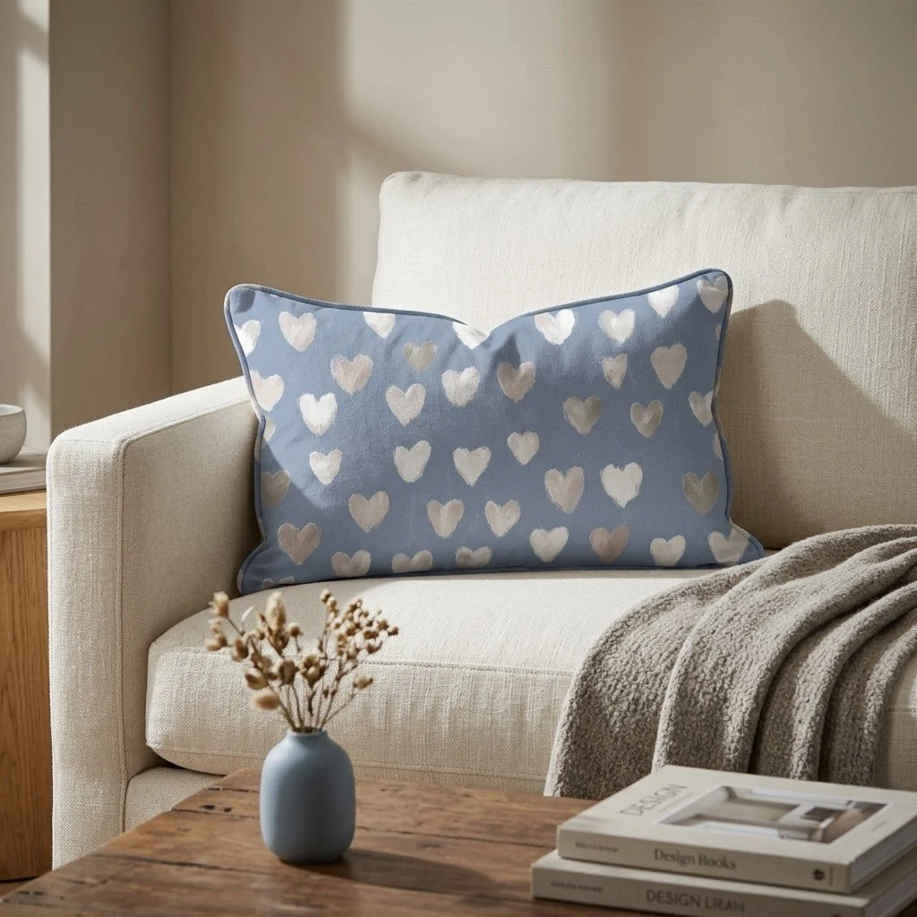Abby Blue Throw Pillow - Image 3