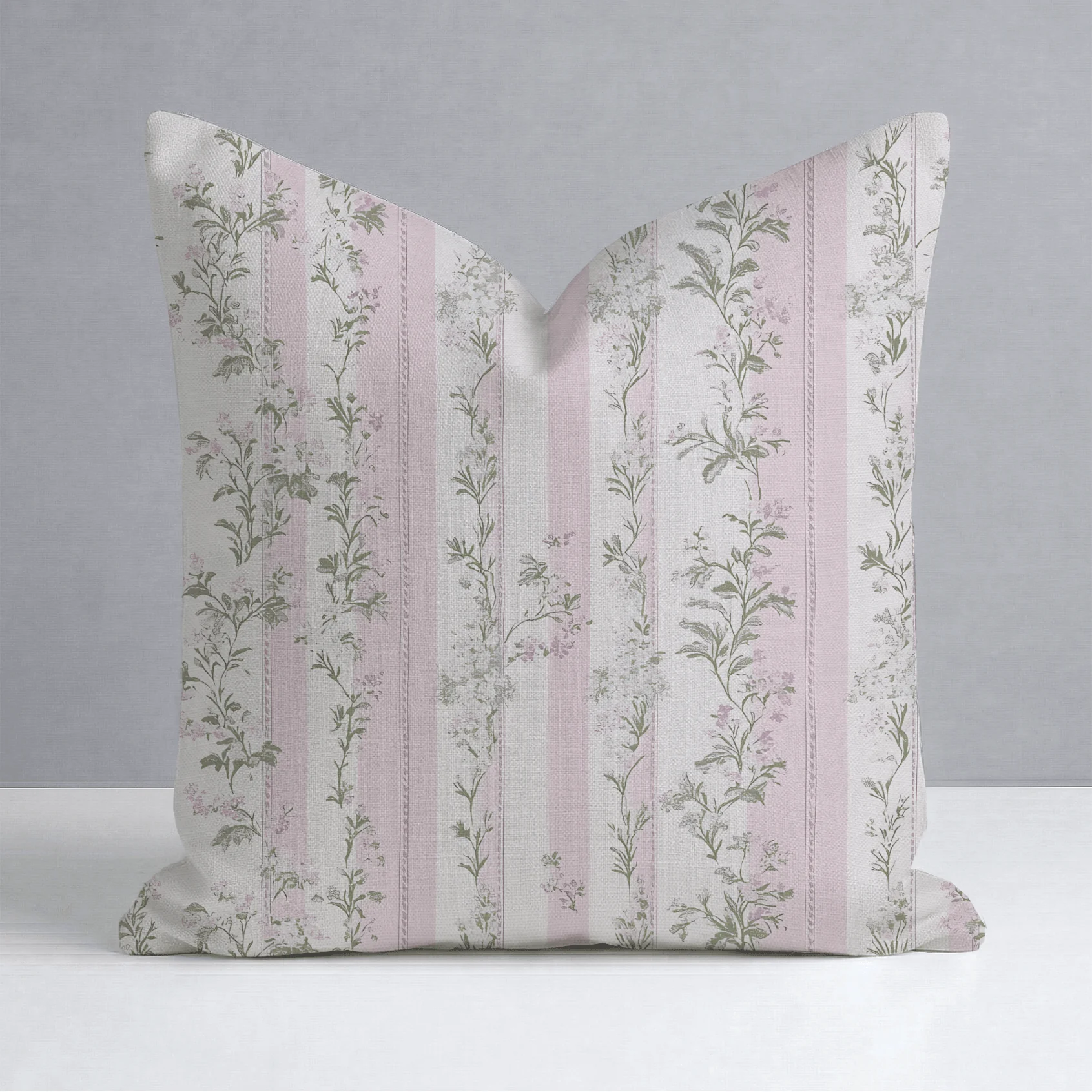 Blooming Stripes Throw Pillow - Image 8