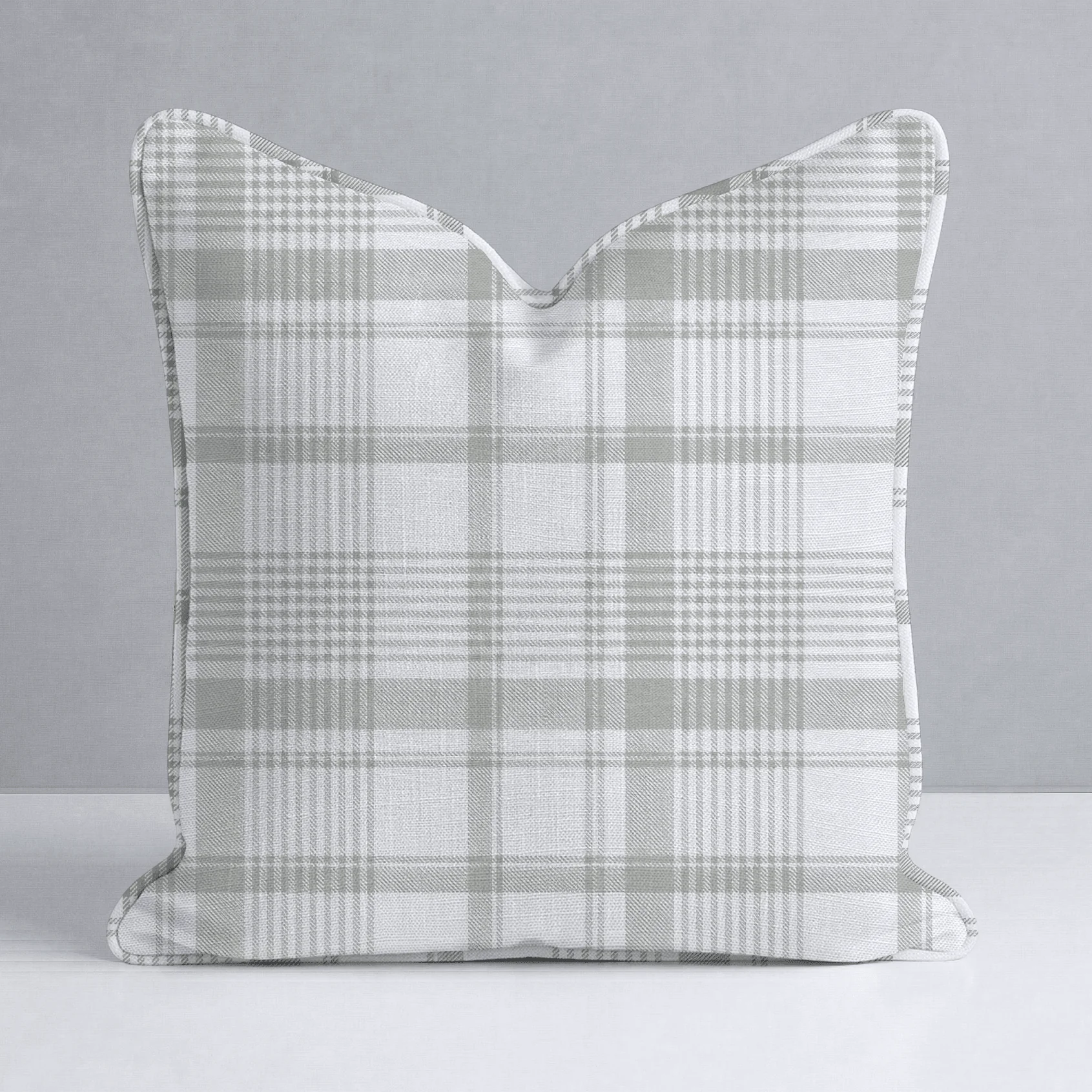 Blue Dresses Lemongrass Plaid Throw Pillow