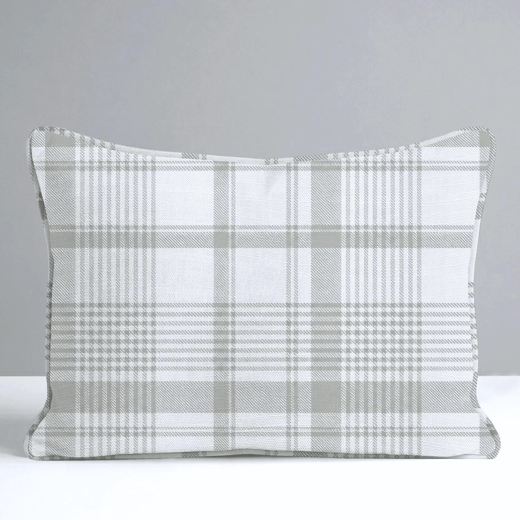 Blue Dresses Lemongrass Plaid Throw Pillow - Image 7