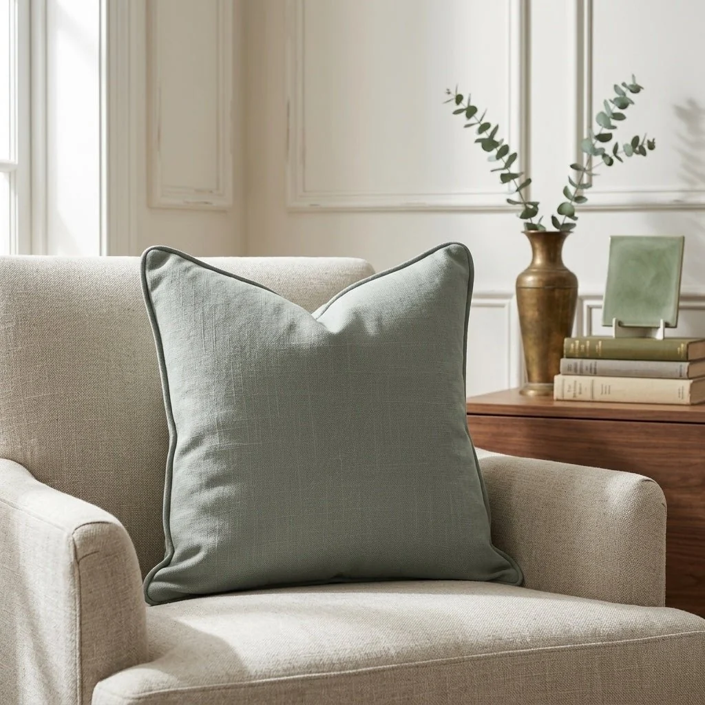 Blue Dresses Lemongrass Throw Pillow - Image 2