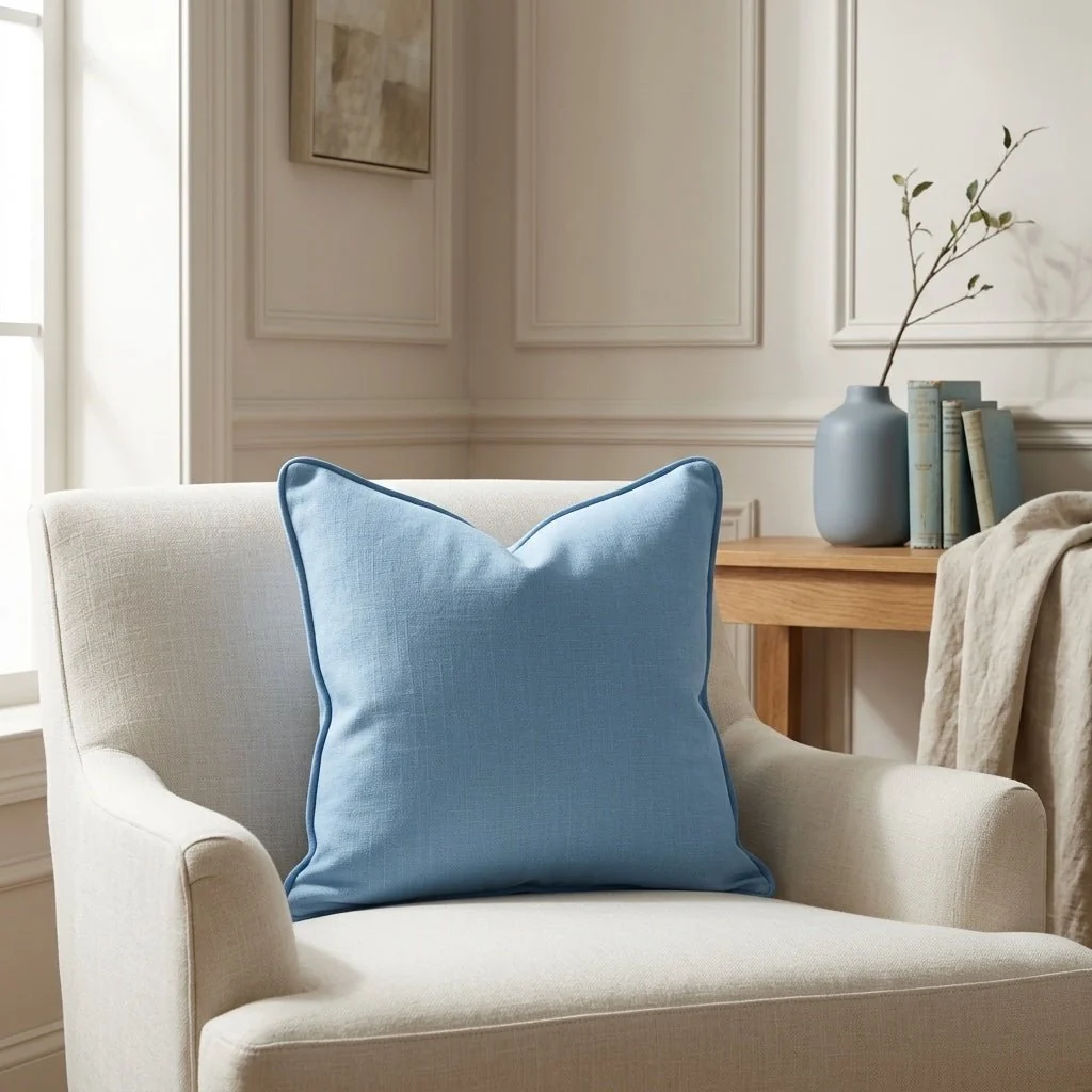 Blue Dresses Steel Blue Throw Pillow - Image 2