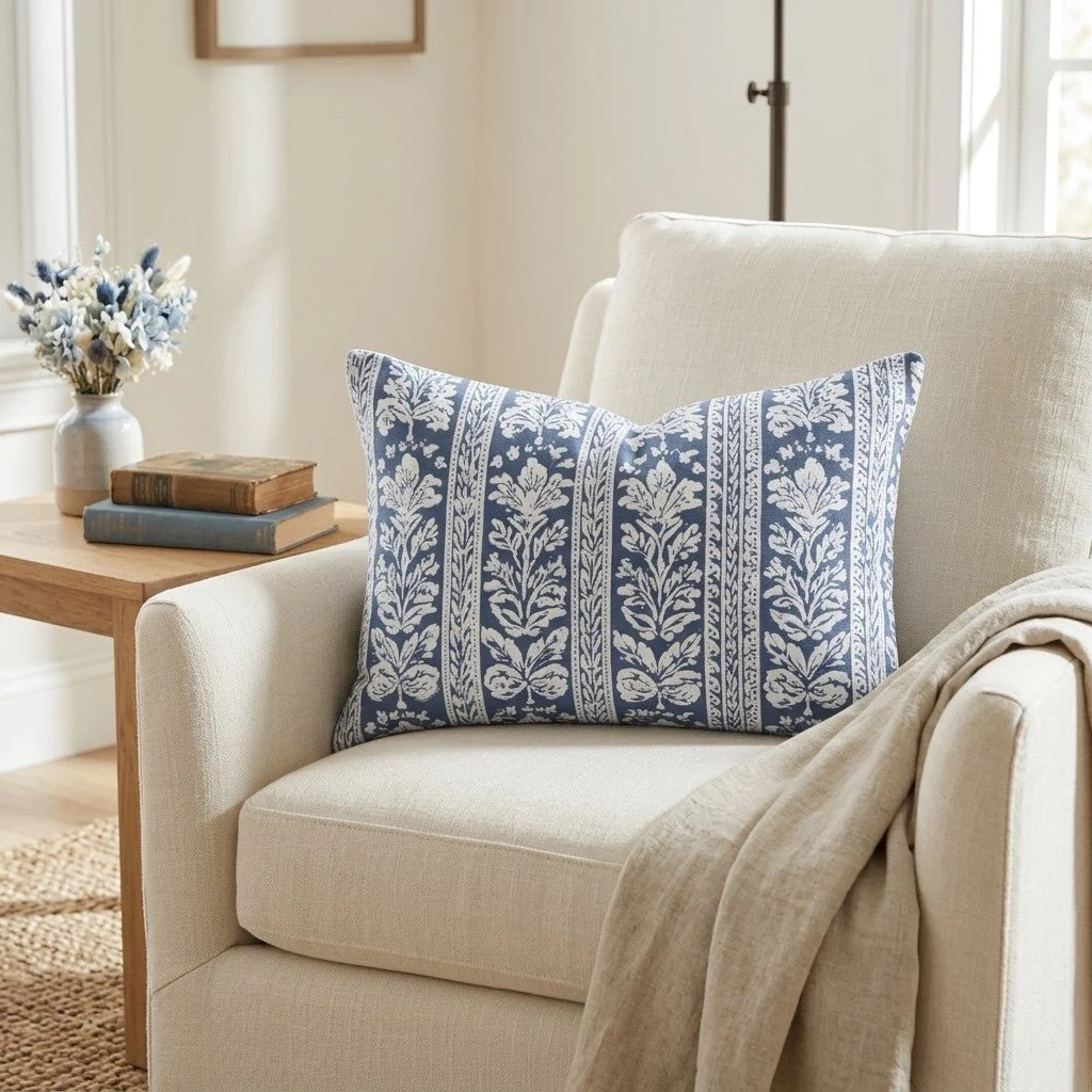 Blue Parlour Navy Throw Pillow - Image 3