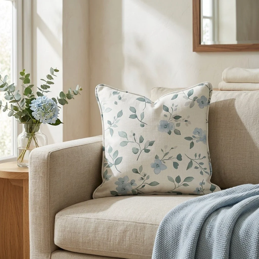 Bluebell Whimsy Throw Pillow - Image 2