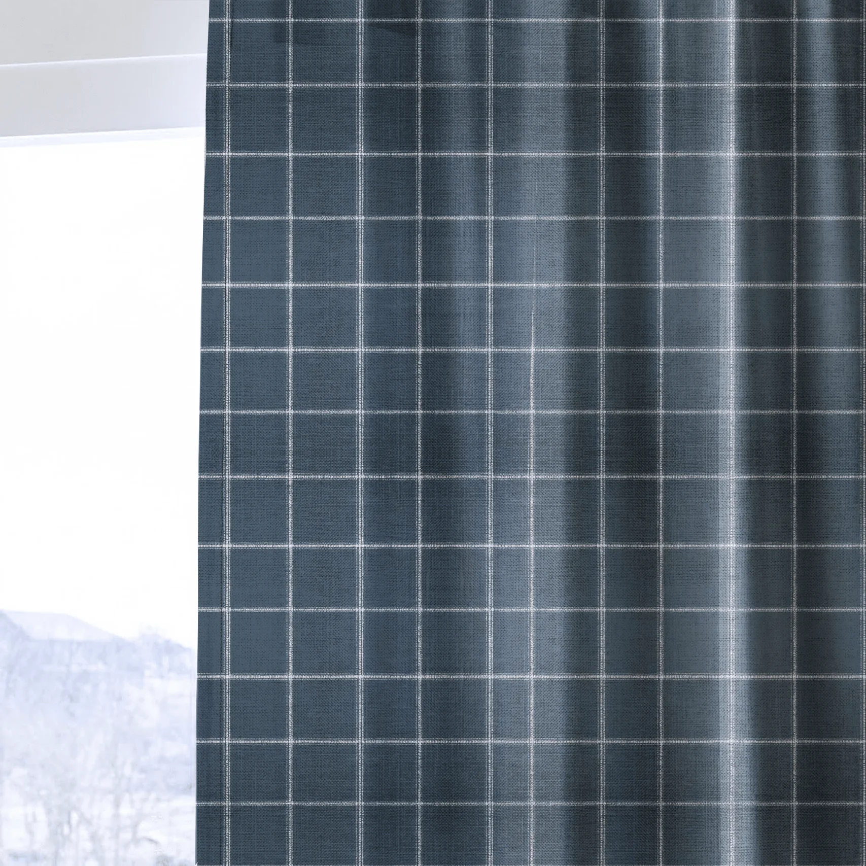 Blueford Check - Drapery - Image 4