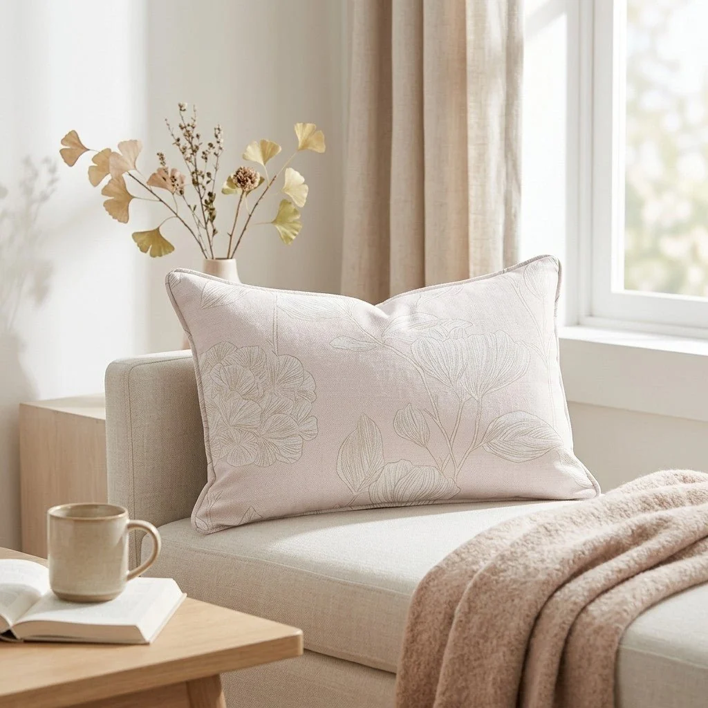 Blush Pink Throw Pillow - Image 3
