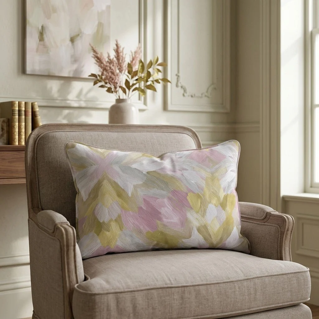 Blushed Mosaic Throw Pillow - Image 3