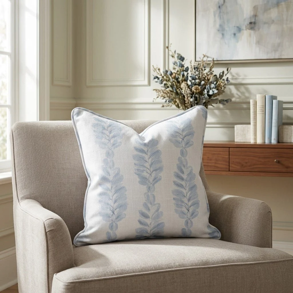 Carolina Ferns Throw Pillow - Image 2