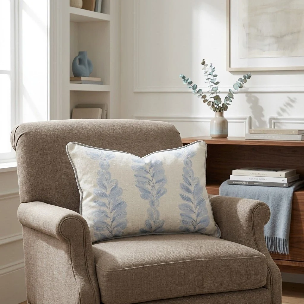 Carolina Ferns Throw Pillow - Image 3