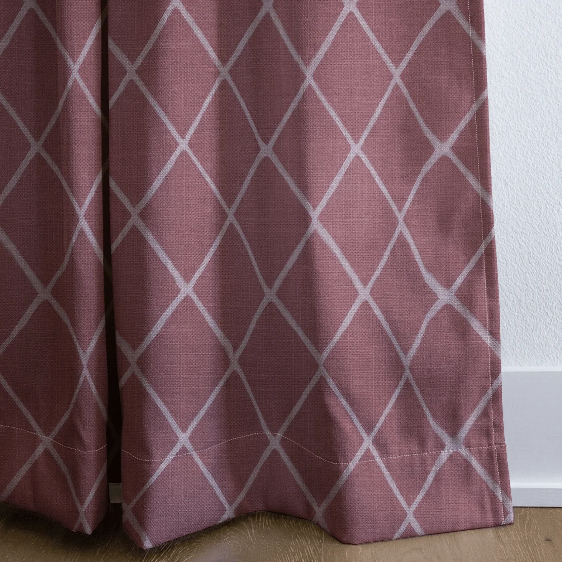Cranberry Crisscross - Drapery
