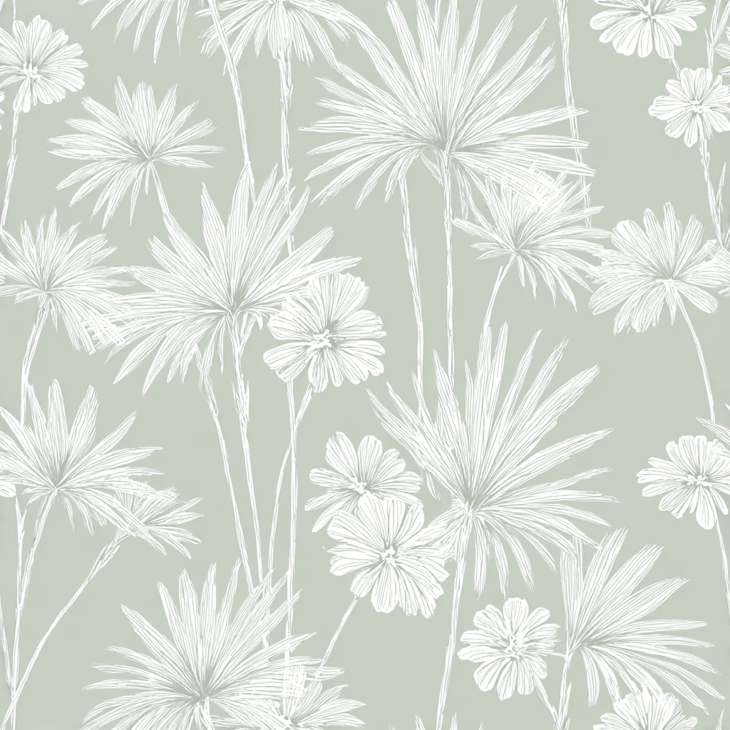 Drawn Palm Wallpaper
