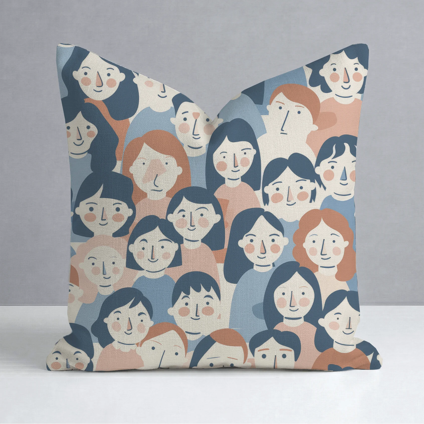 Faces in the Crowd Throw Pillow - Image 8