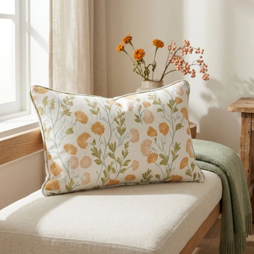 Faded Flora Throw Pillow - Image 3