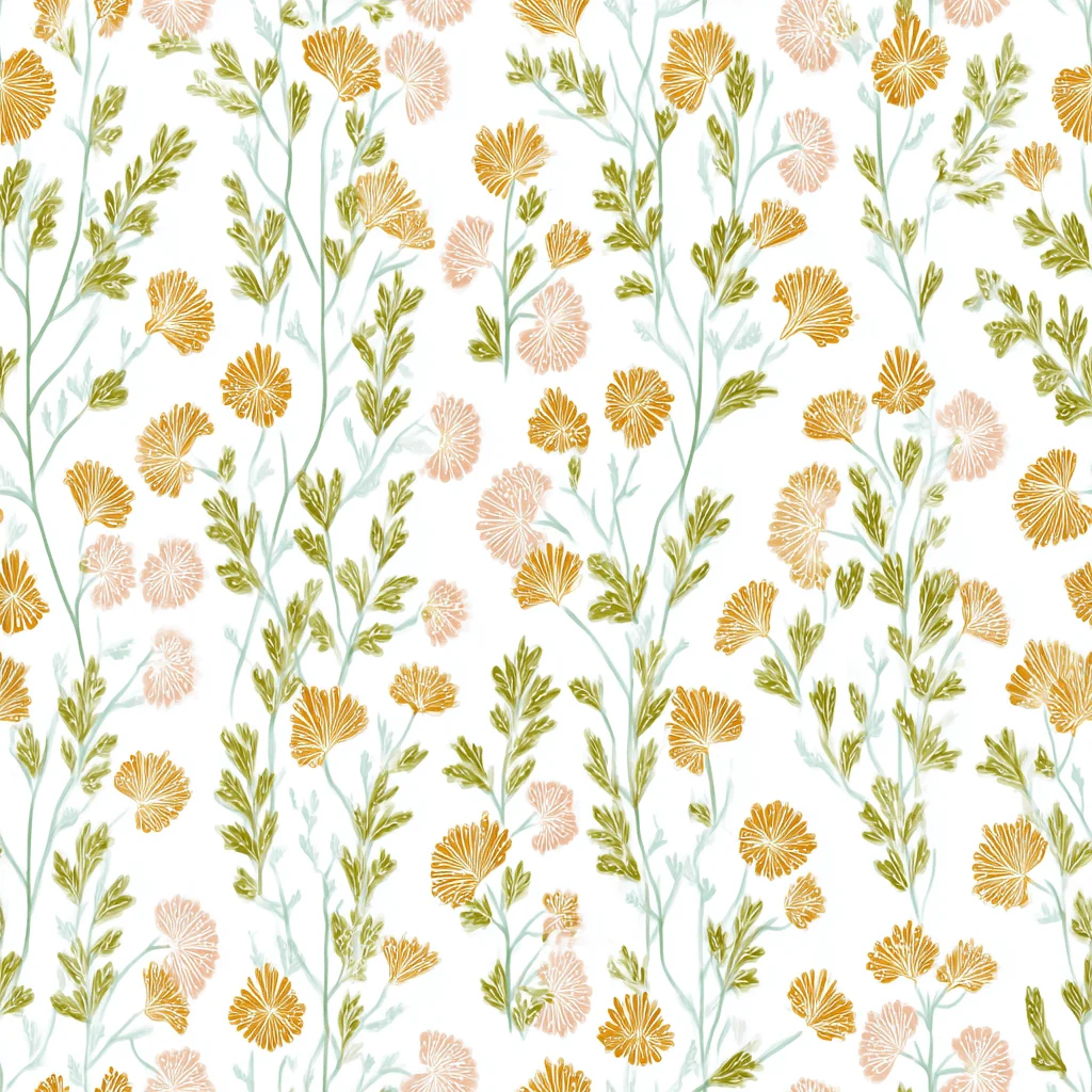 Faded Flora Wallpaper