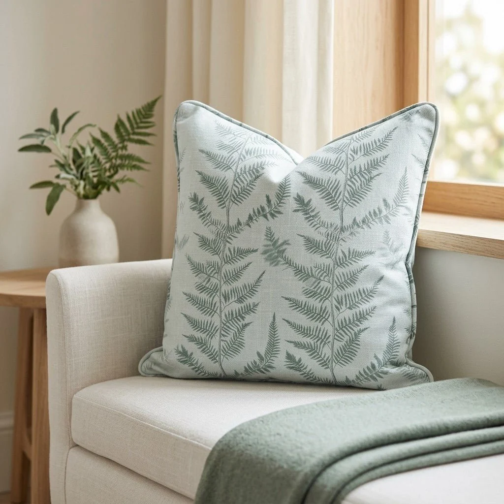 Fancy Ferns Throw Pillow - Image 2