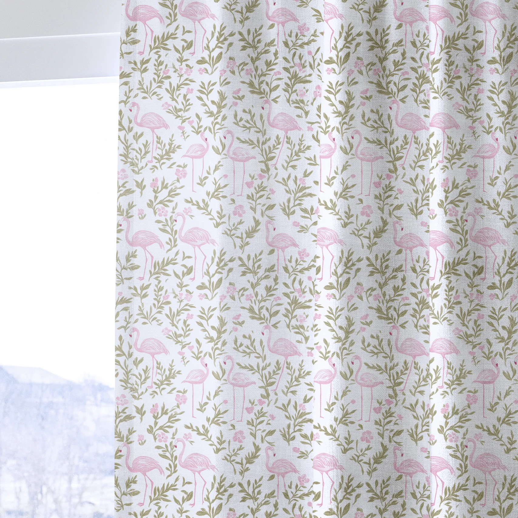 Flora Flamingo - Drapery - Image 4