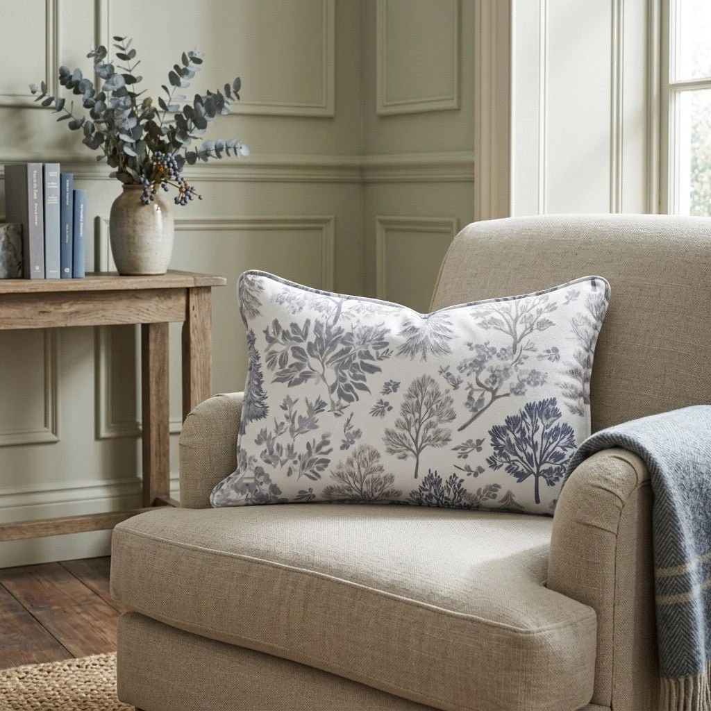 Frosted Forest Throw Pillow - Image 3