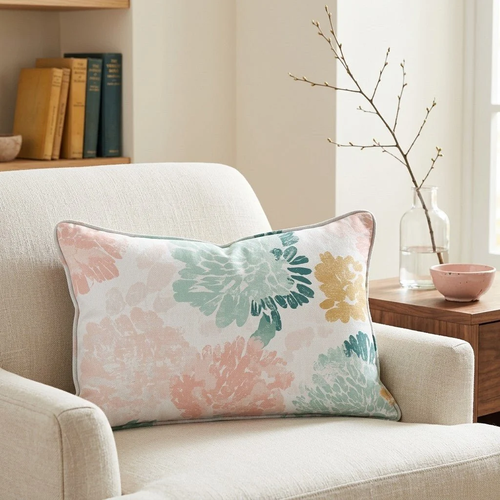 Golden Dahlia Throw Pillow - Image 3