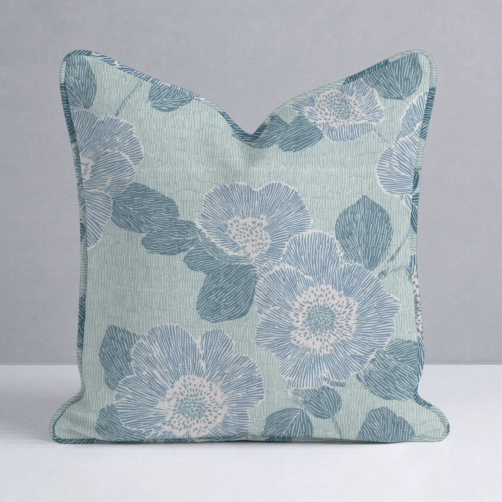 Green Rain Drops Throw Pillow