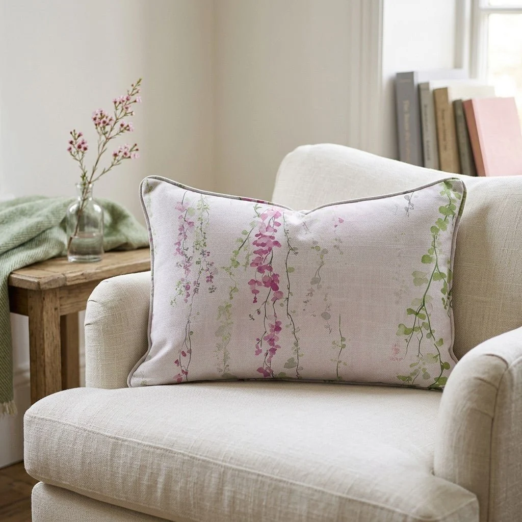 Hanging Blossoms Throw Pillow - Image 3