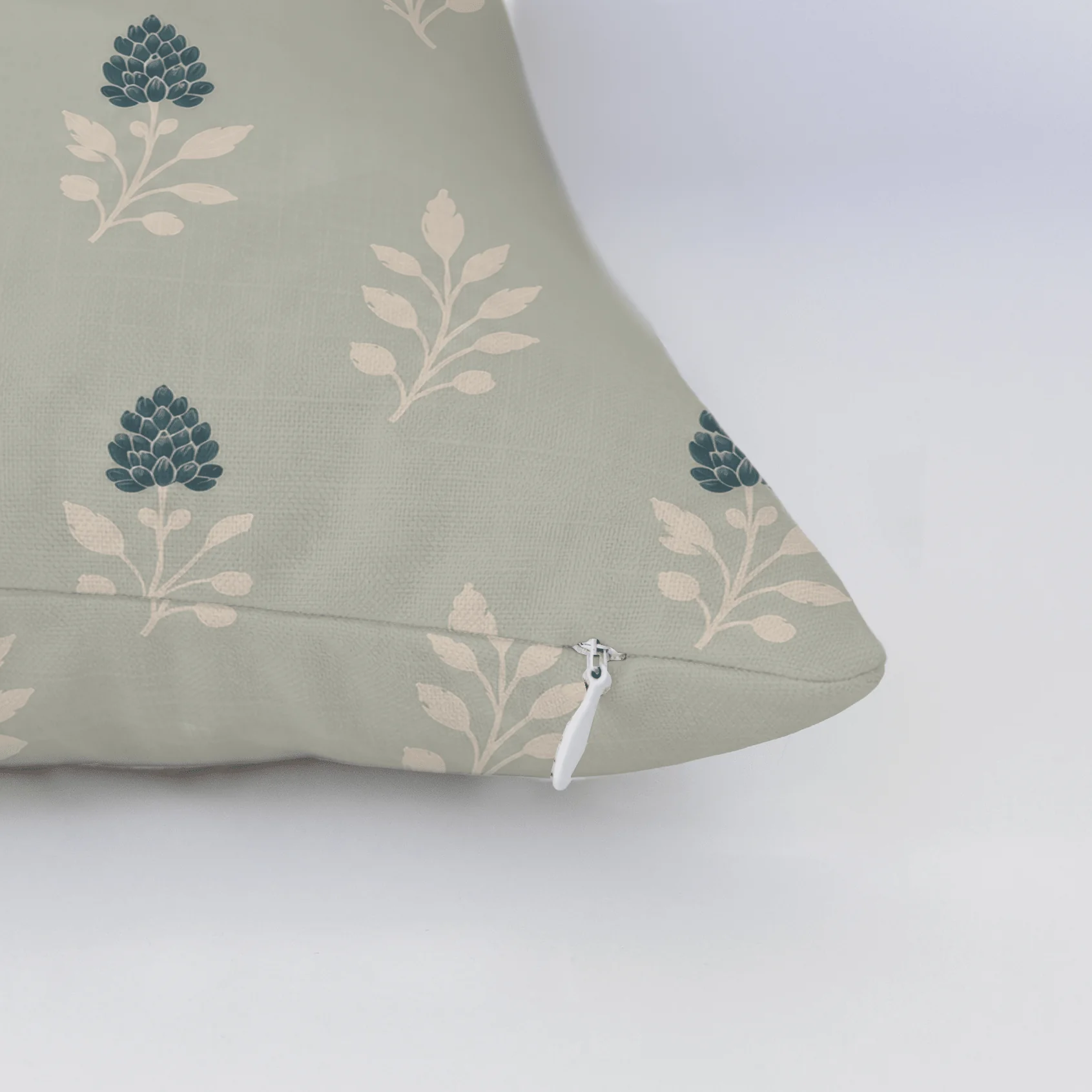 Hedgerow Sage Floral Throw Pillow - Image 5