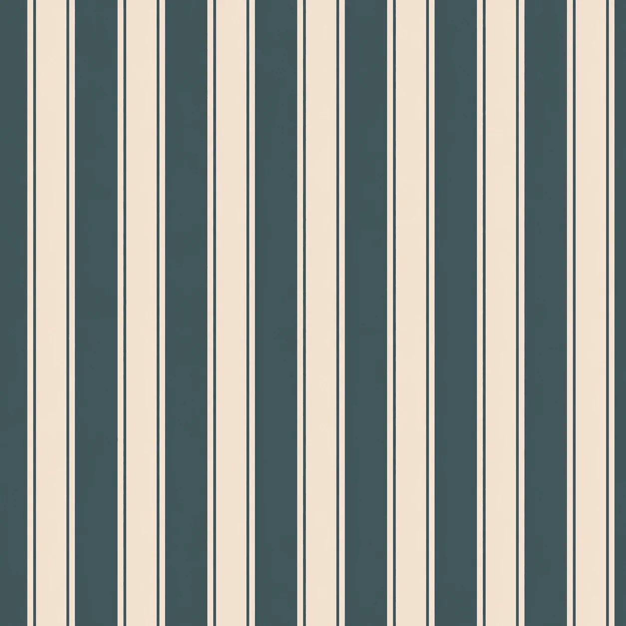 Hedgerow Teal Stripes Wallpaper