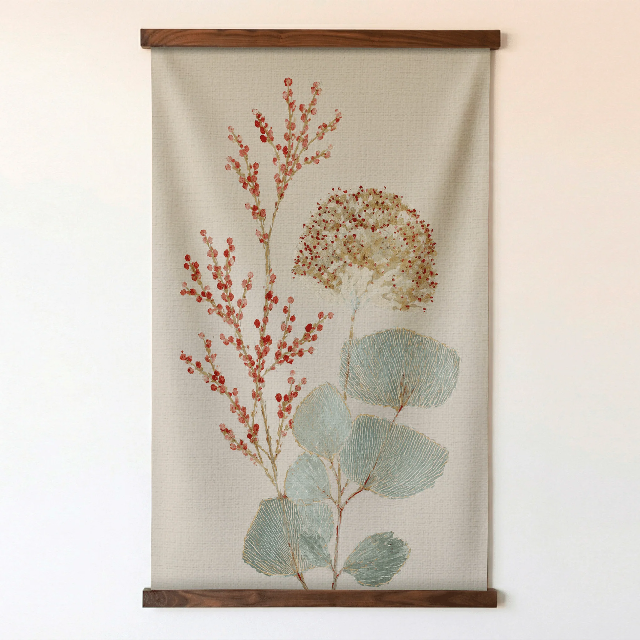 Hedgerow Traventine Botanical Study - Tapestry - Image 6