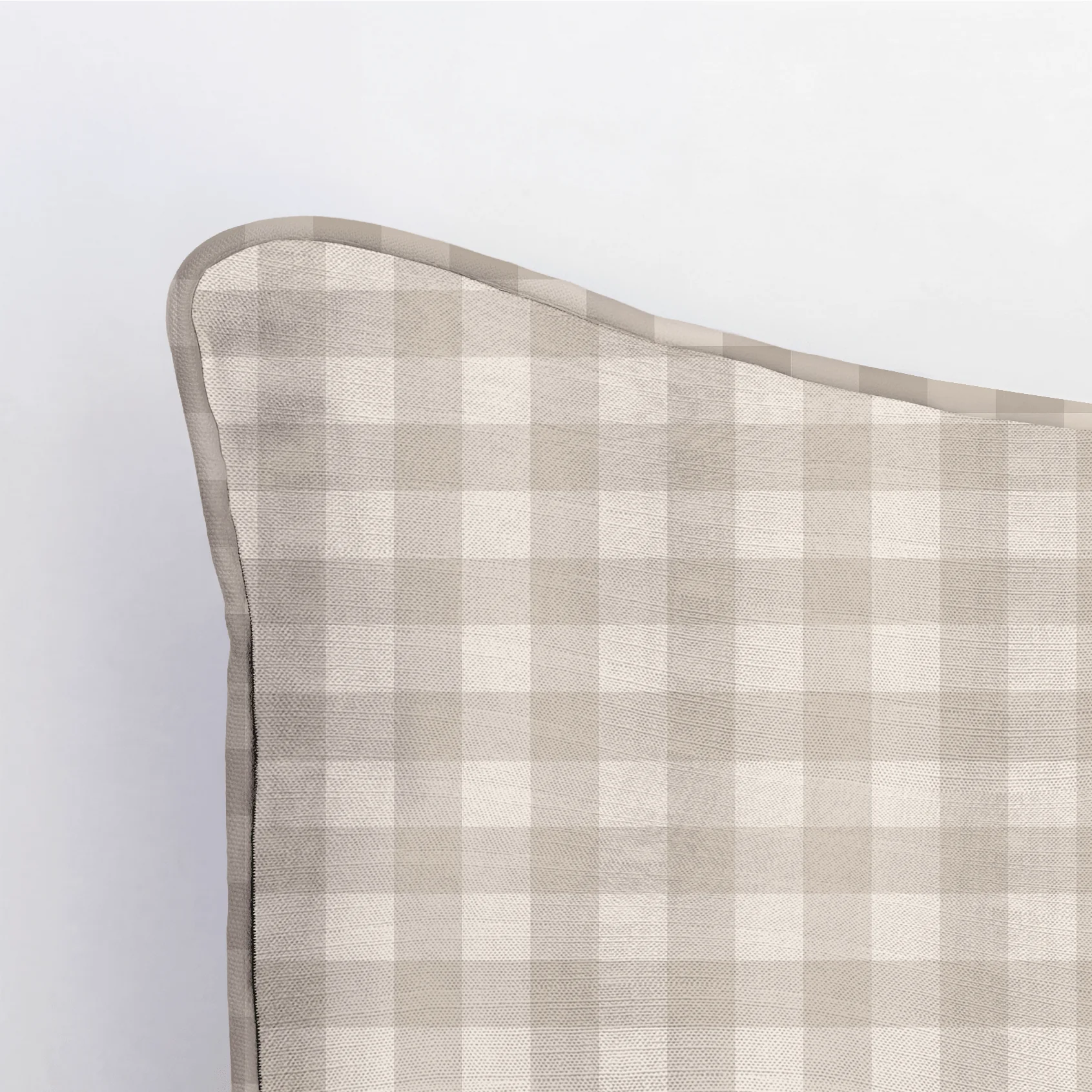 Hedgerow Travertine Gingham Throw Pillow - Image 4