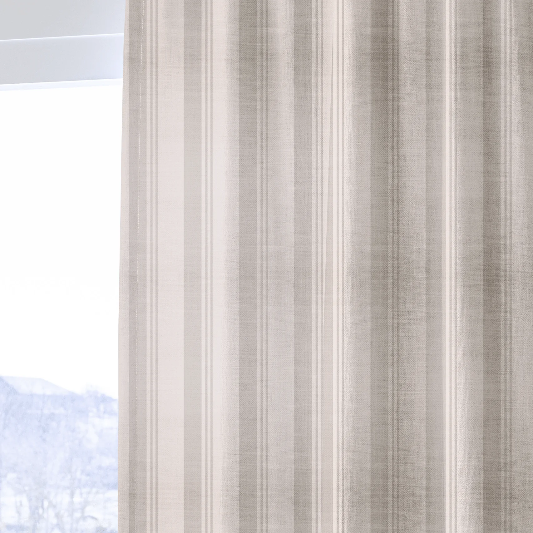 Hedgerow Travertine Stripes - Drapery - Image 4