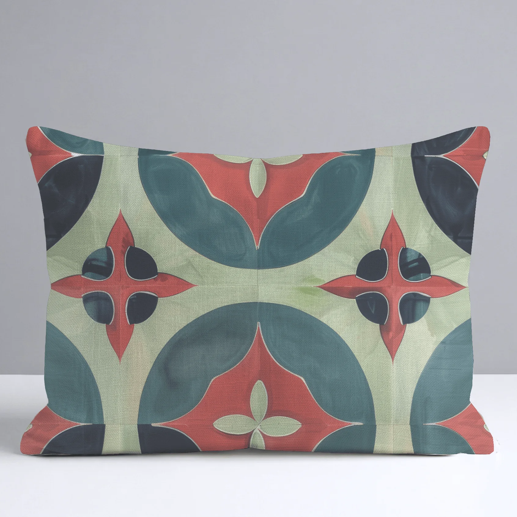 Isabella Fleur-de-Lis Watercolor Throw Pillow - Image 6