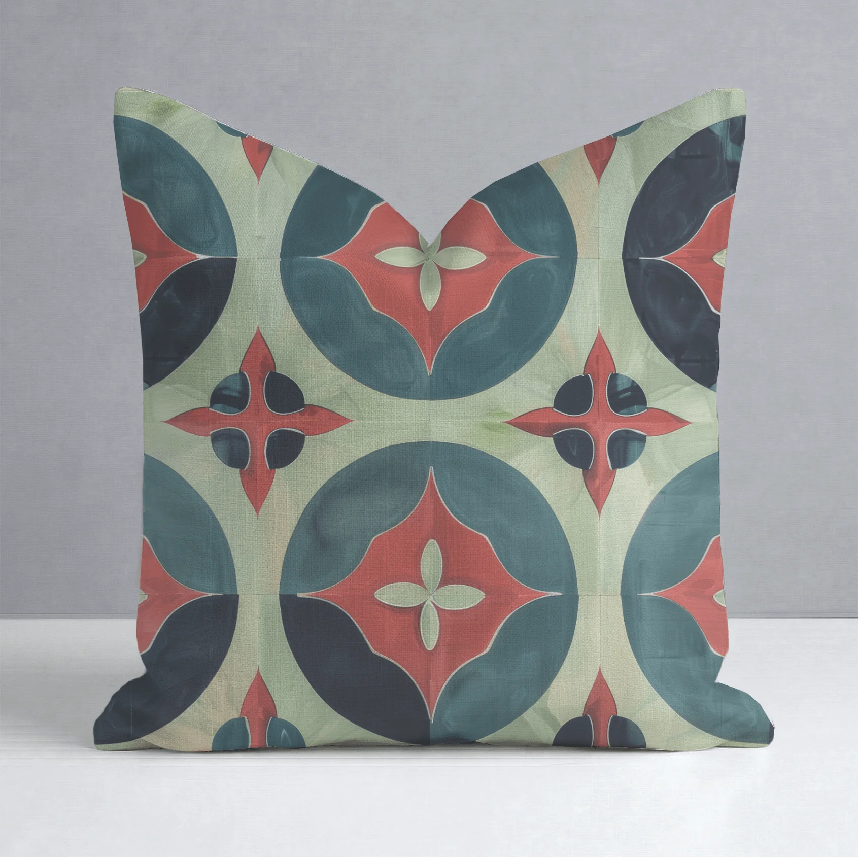 Isabella Fleur-de-Lis Watercolor Throw Pillow - Image 8