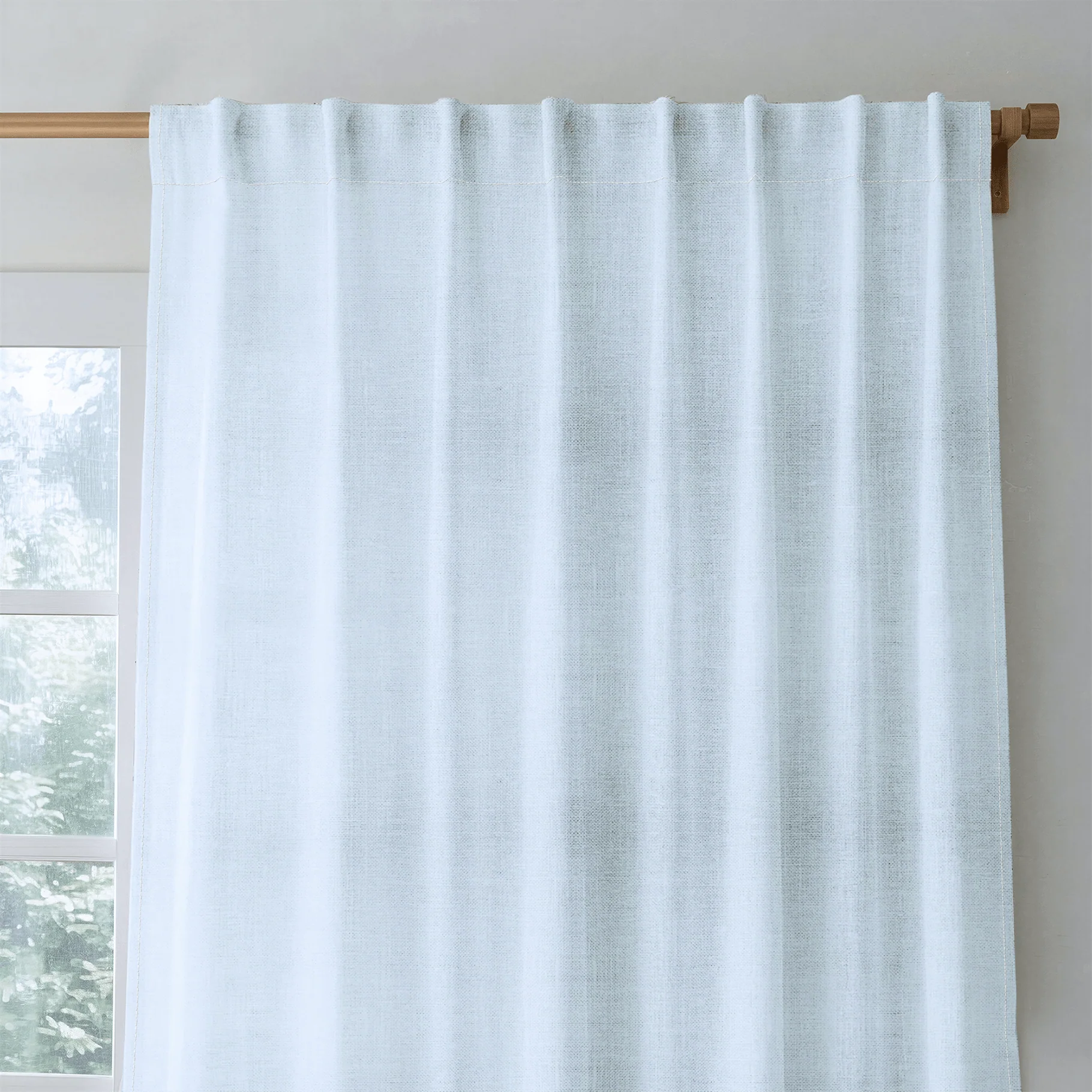 Key Lime Columbia Blue Solid - Drapery - Image 5