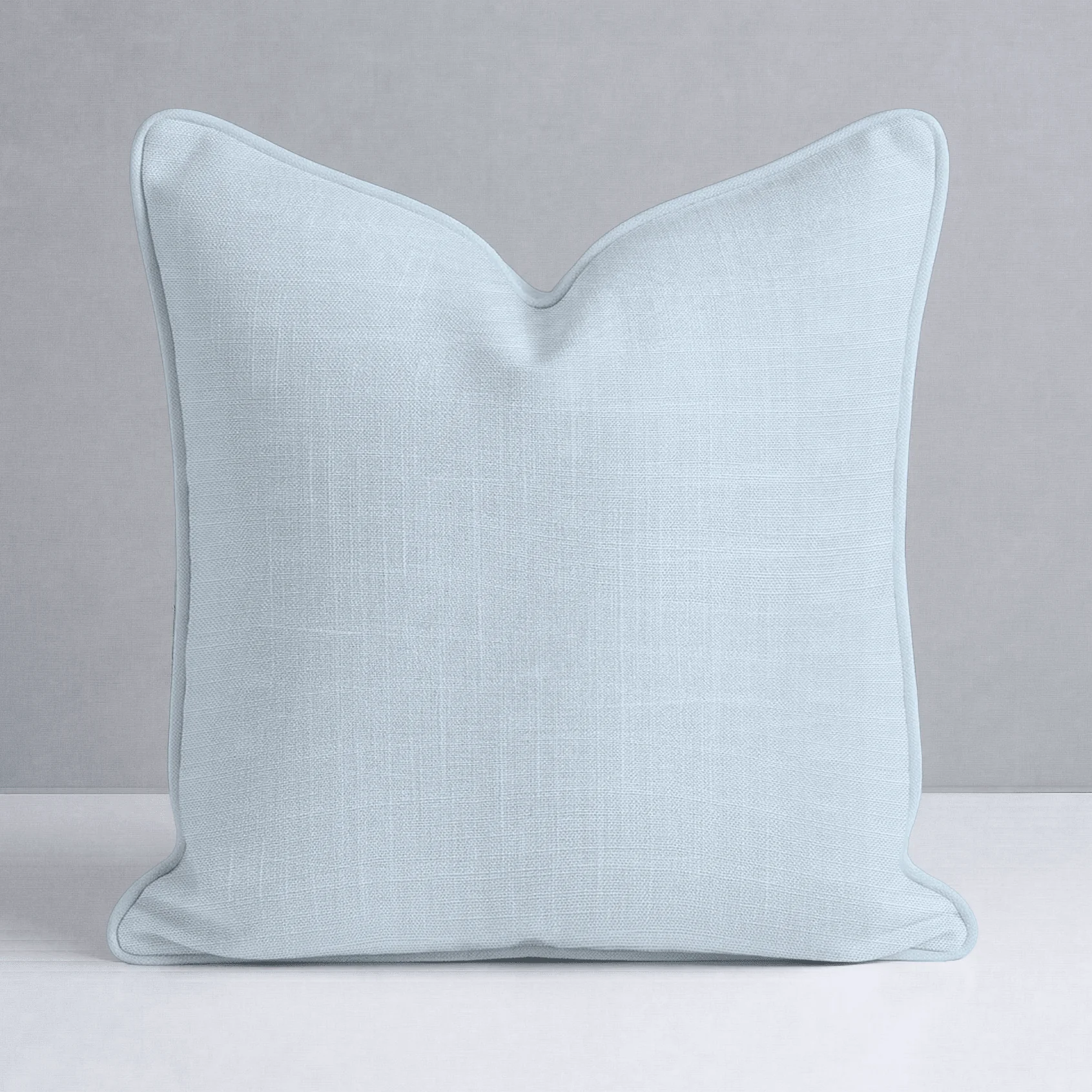 Key Lime Columbia Blue Solid Throw Pillow