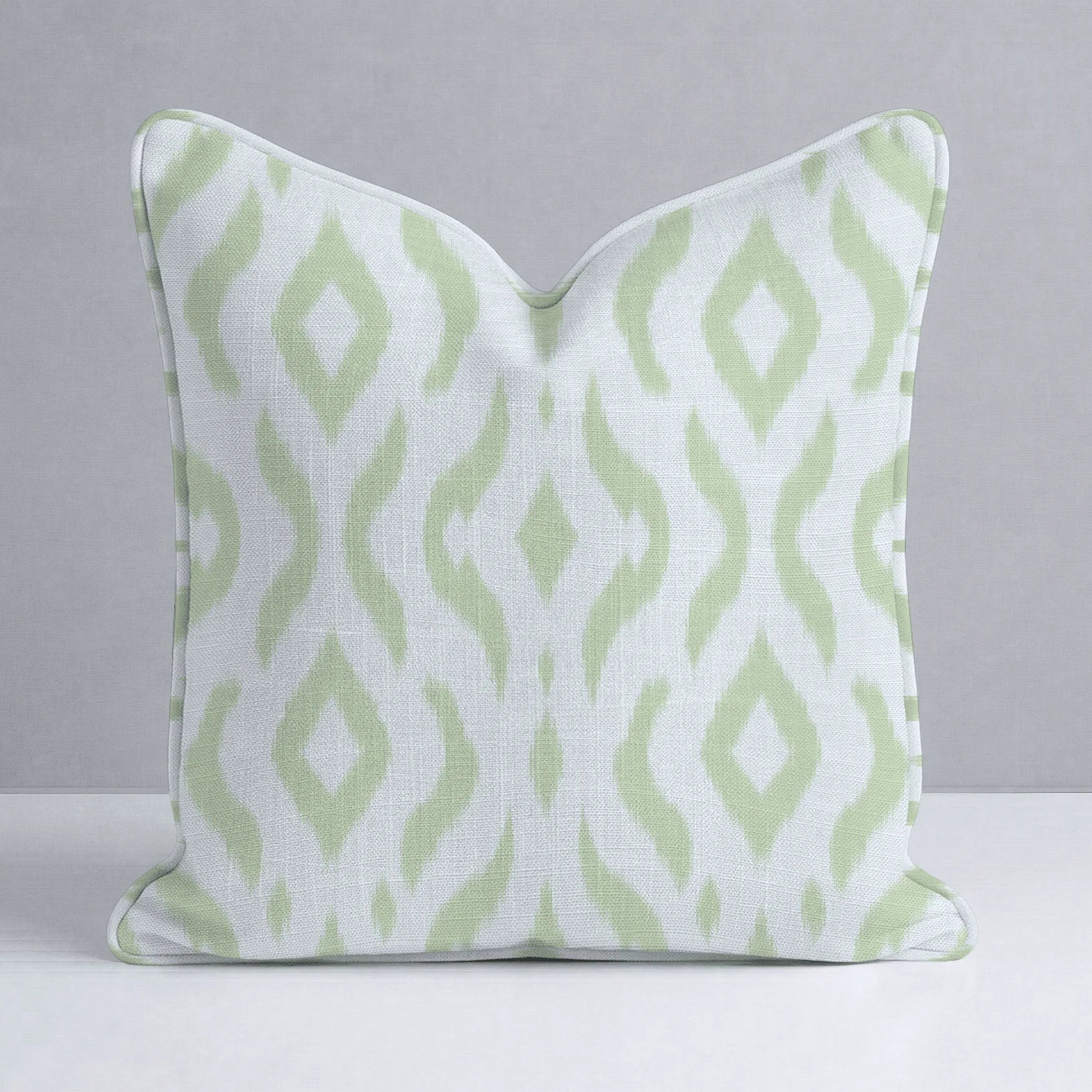 Key Lime Ikat Throw Pillow
