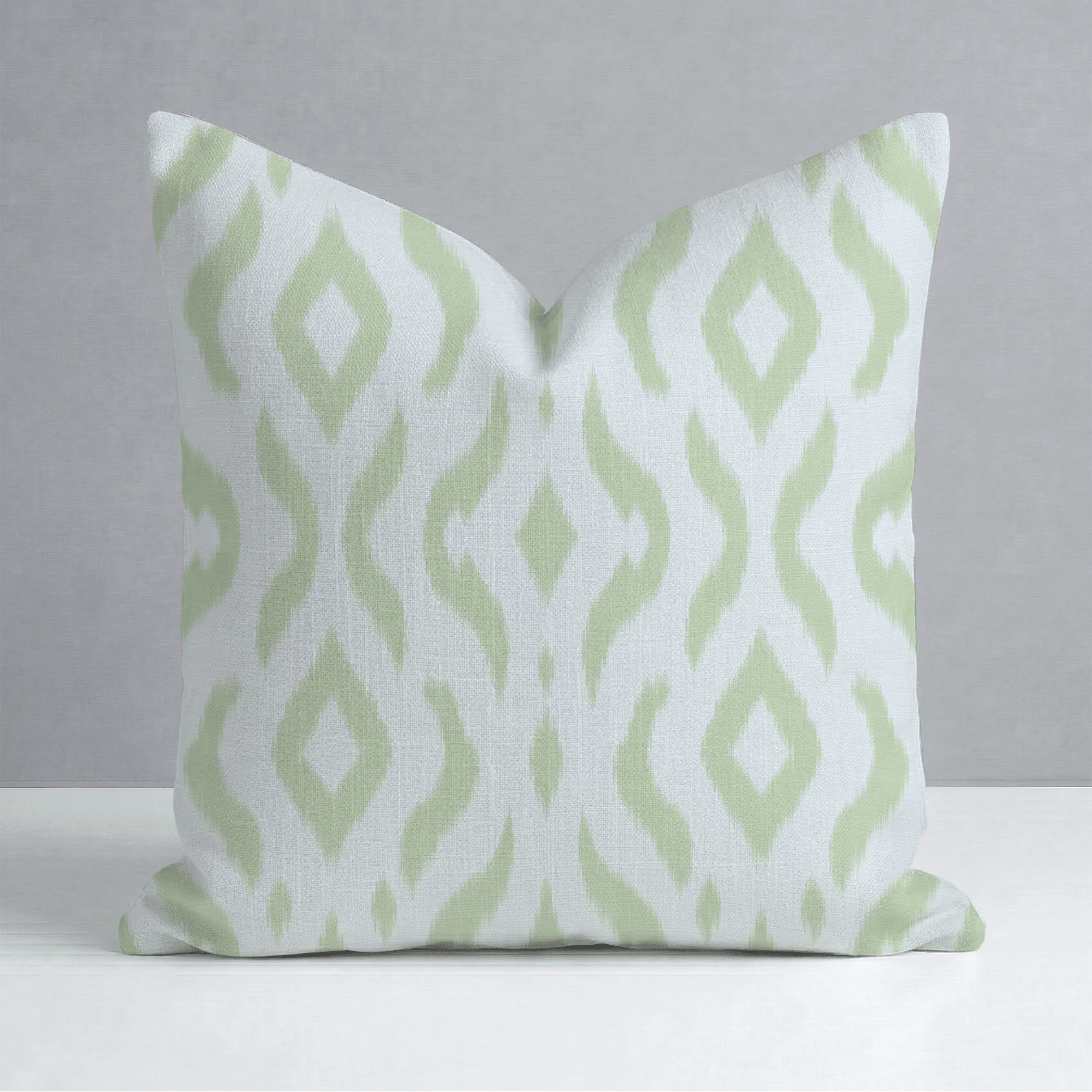 Key Lime Ikat Throw Pillow - Image 6