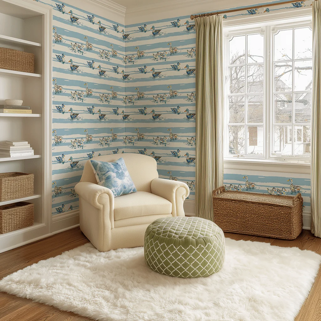 Lakeside Stripe Wallpaper - Image 2