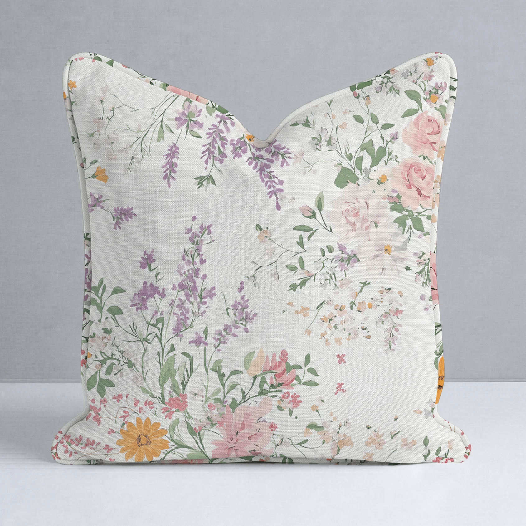 Lavender Lace Throw Pillow