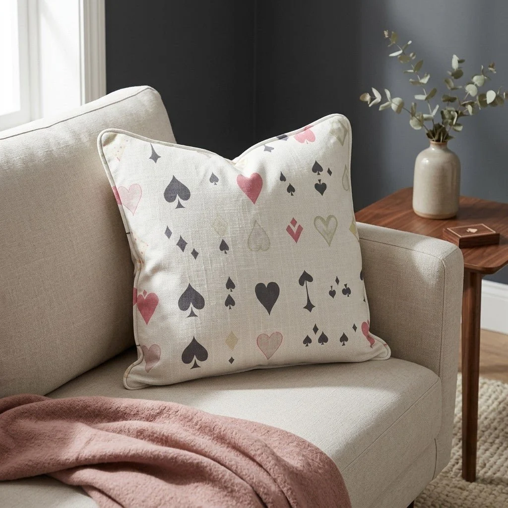 Luck of the Draw Throw Pillow - Image 2