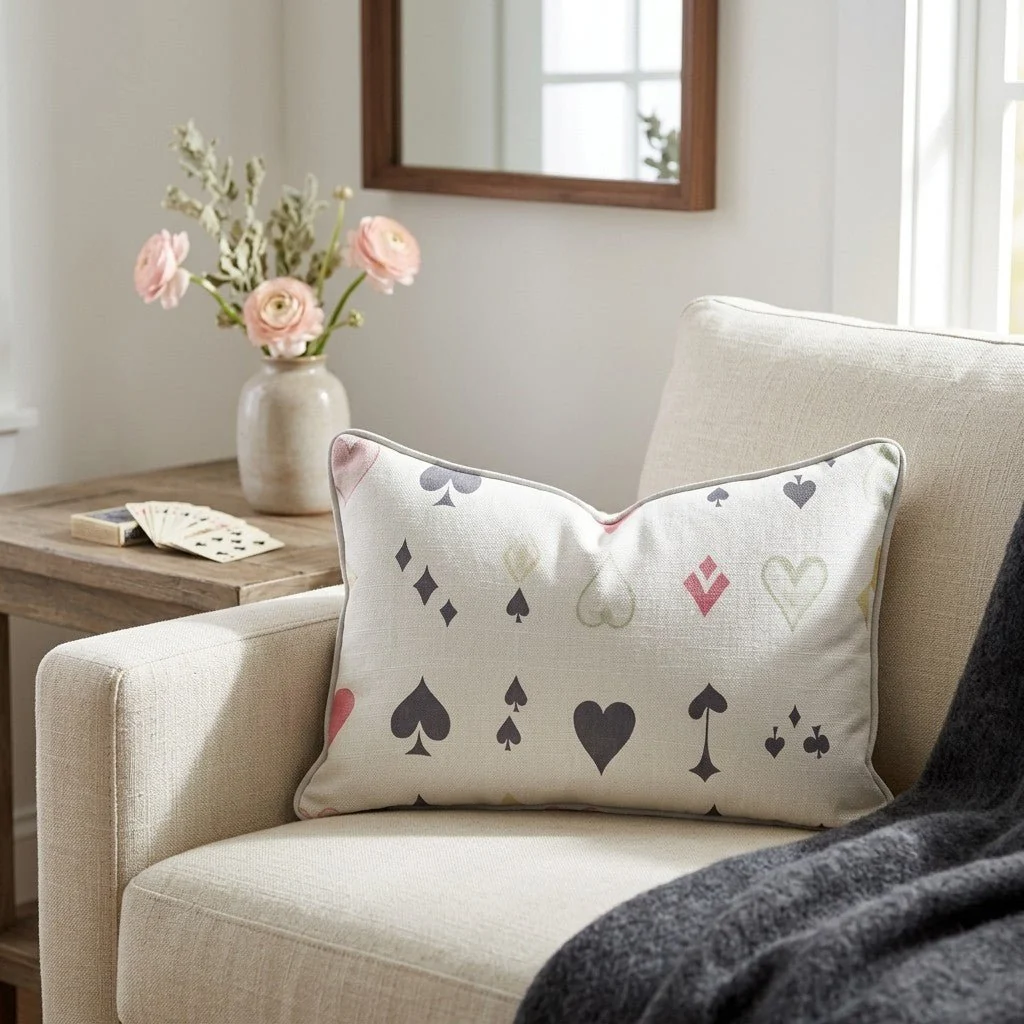 Luck of the Draw Throw Pillow - Image 3