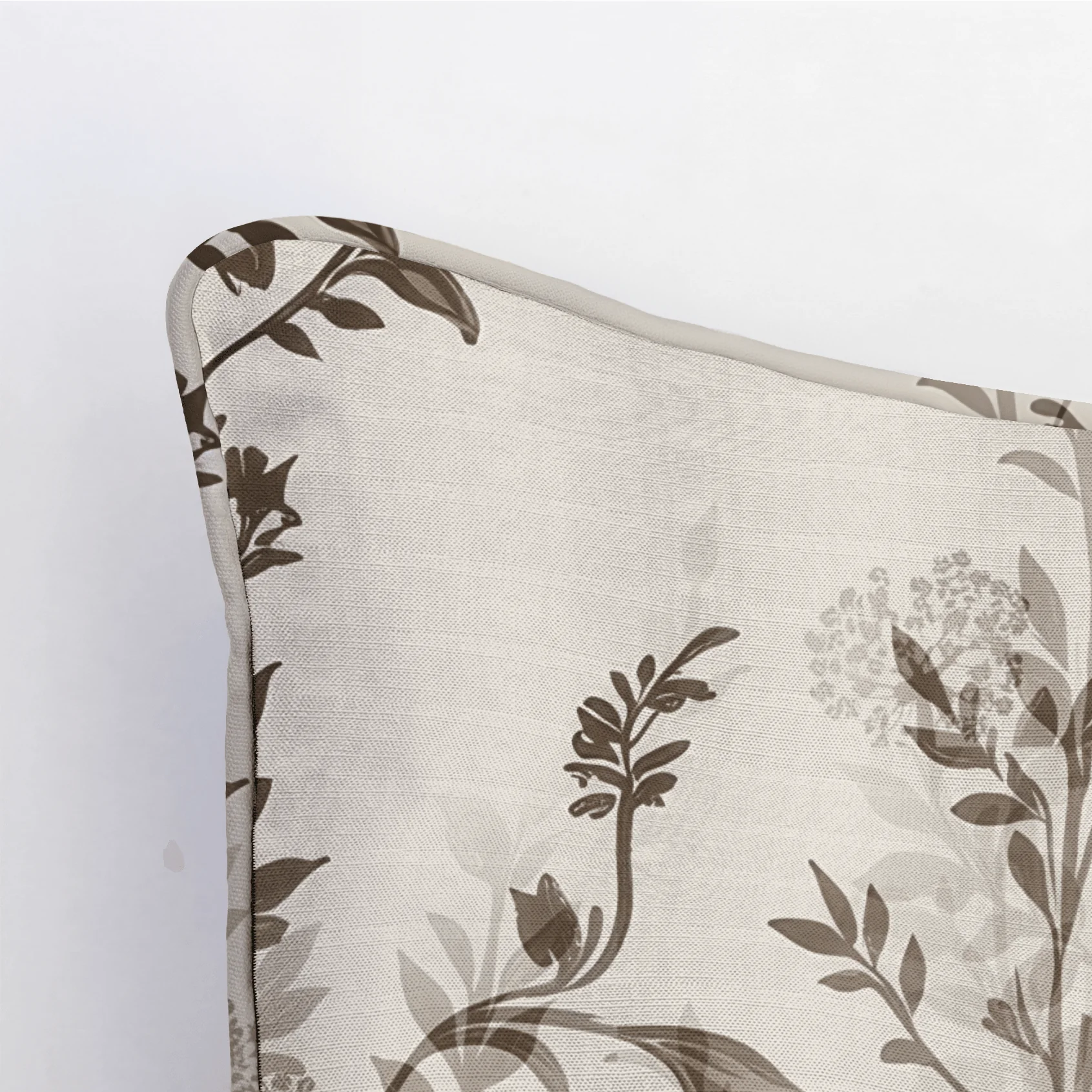 Mocha Vine Throw Pillow - Image 4