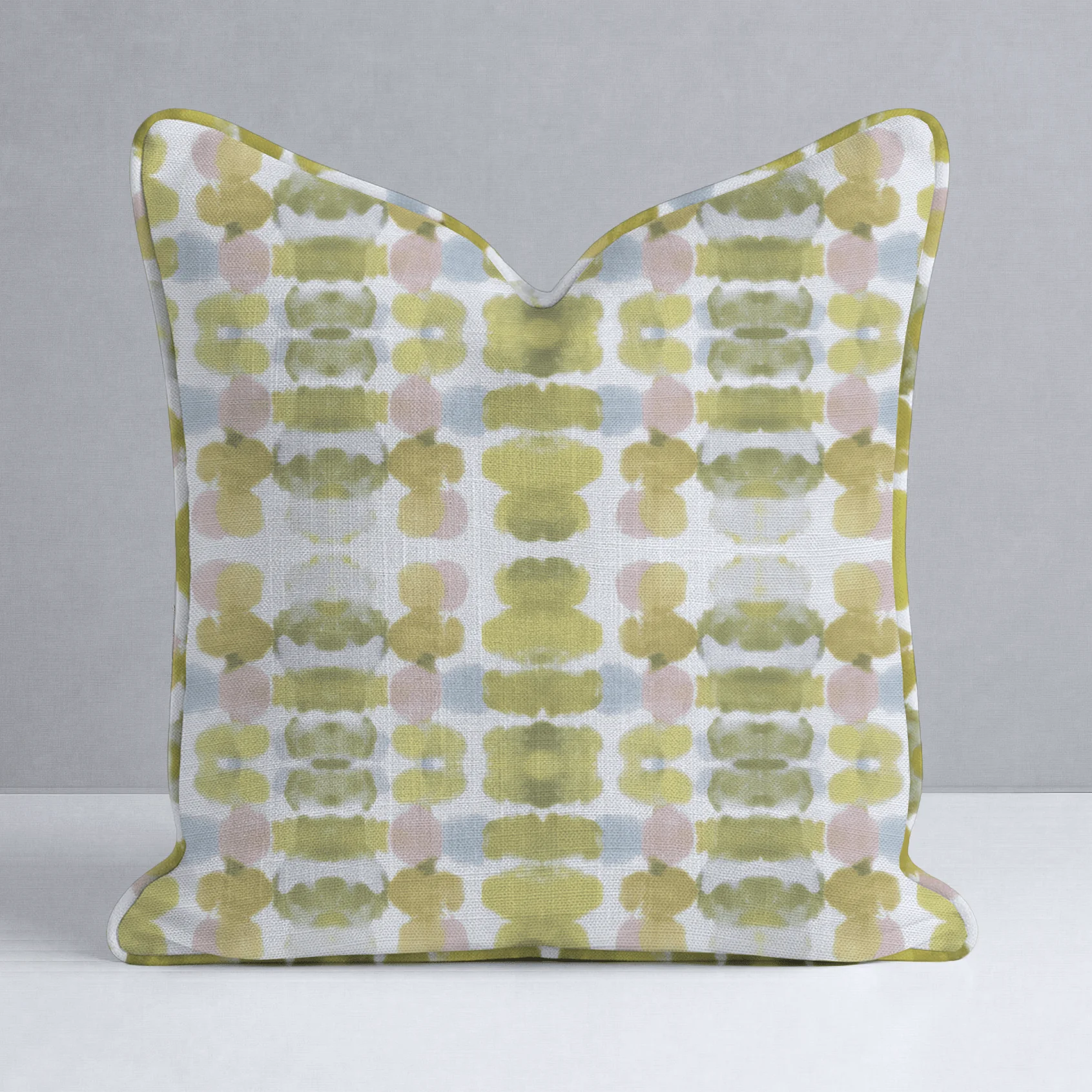 Olive Echo Throw Pillow