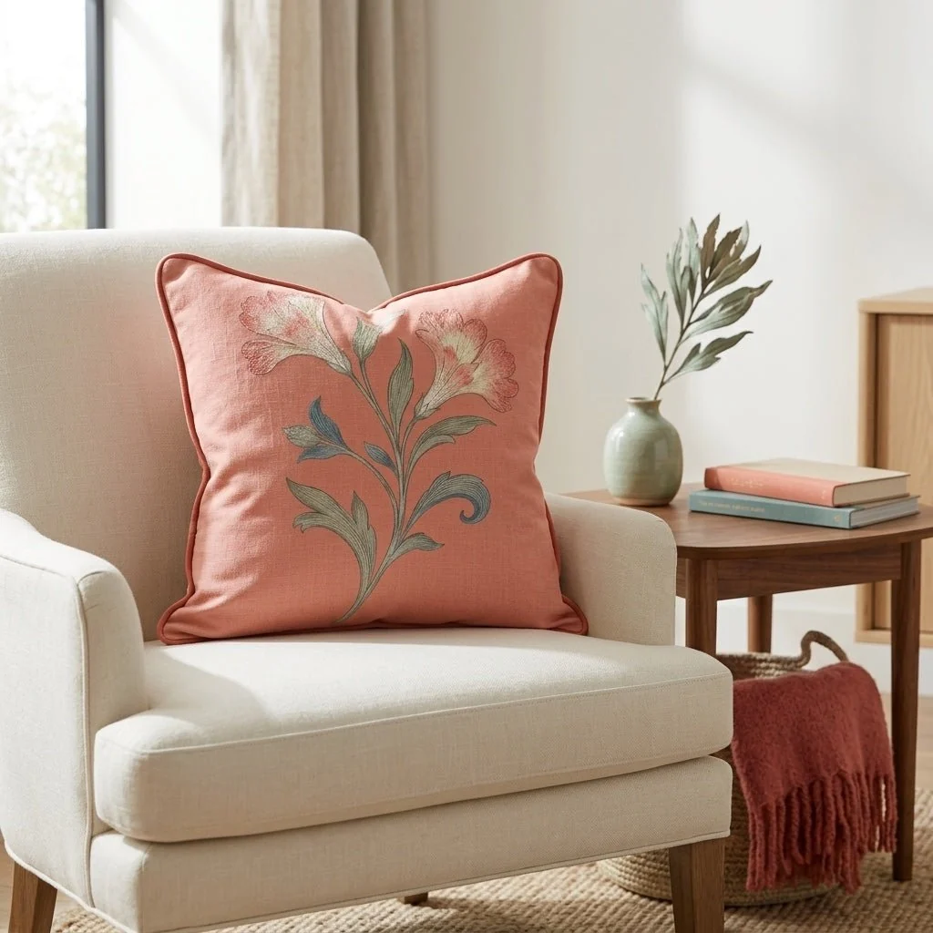 Orange County Clay Botanicals Throw Pillow - Image 2