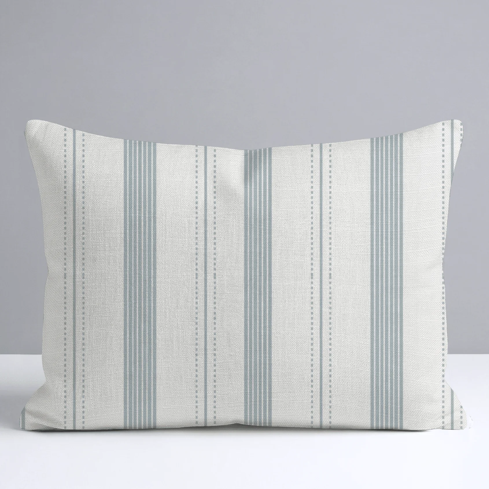 Orange County Cool Grey Stripes Throw Pillow - Image 8