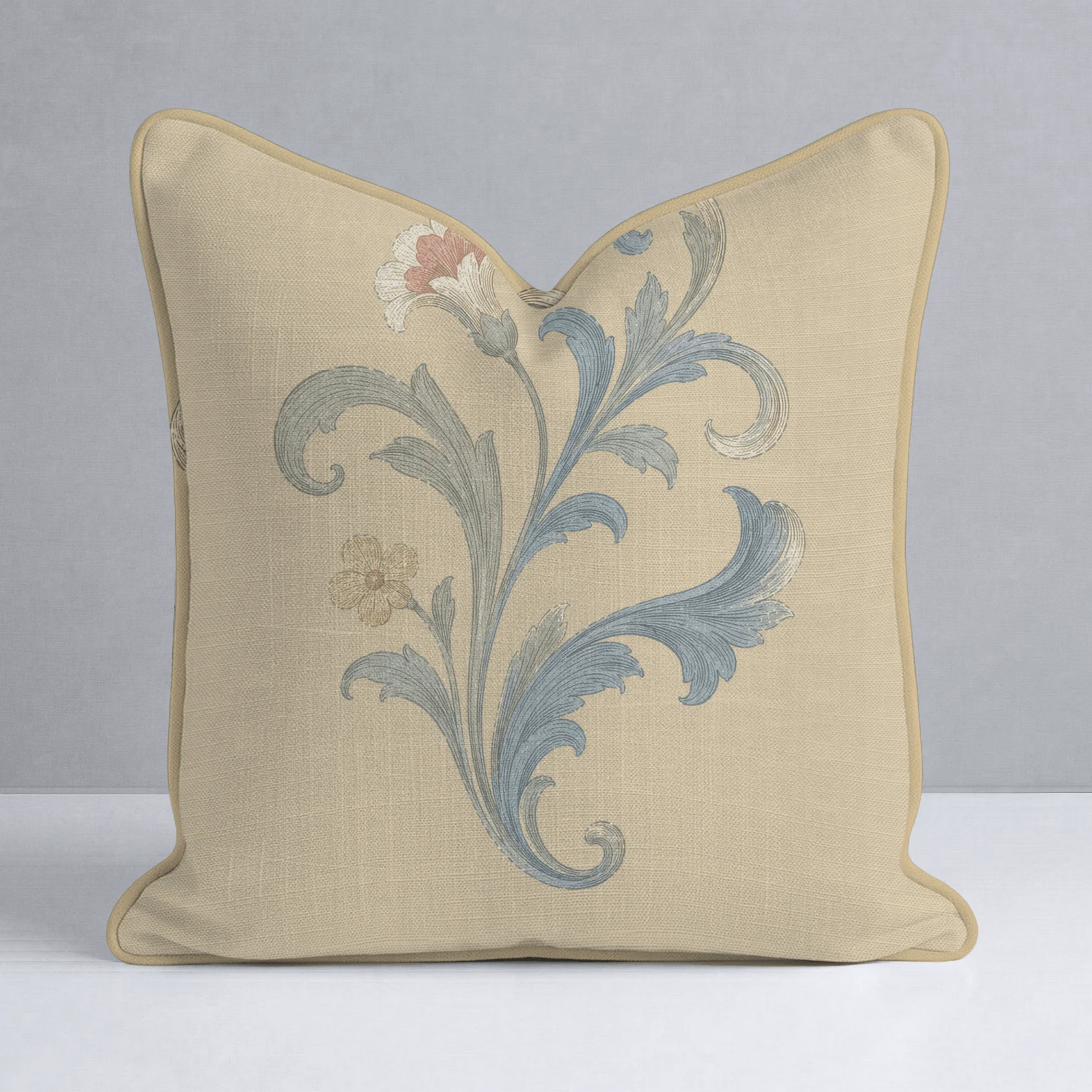 Orange County Medallion Botanicals Throw Pillow