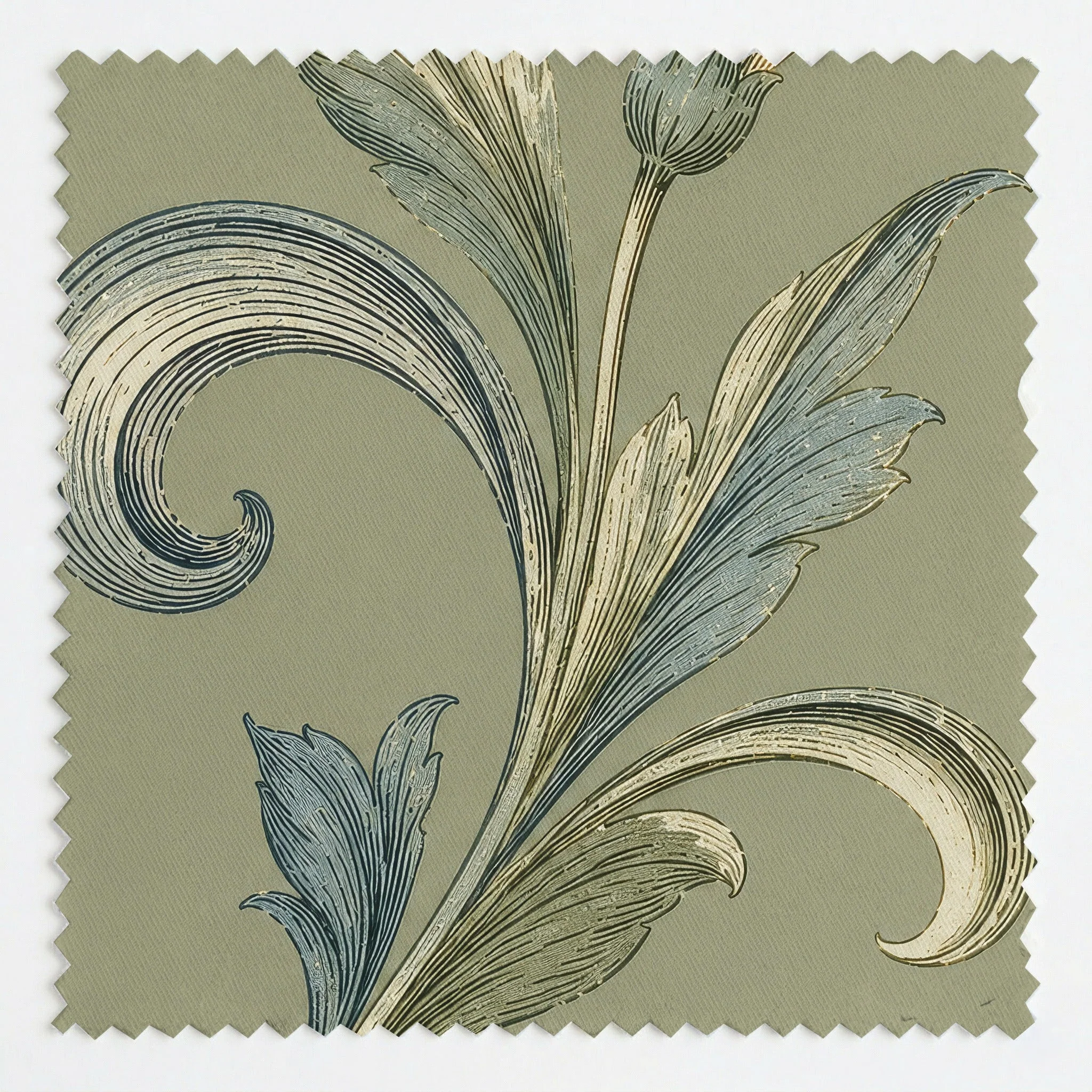Orange County Olive Botanical - Fabric