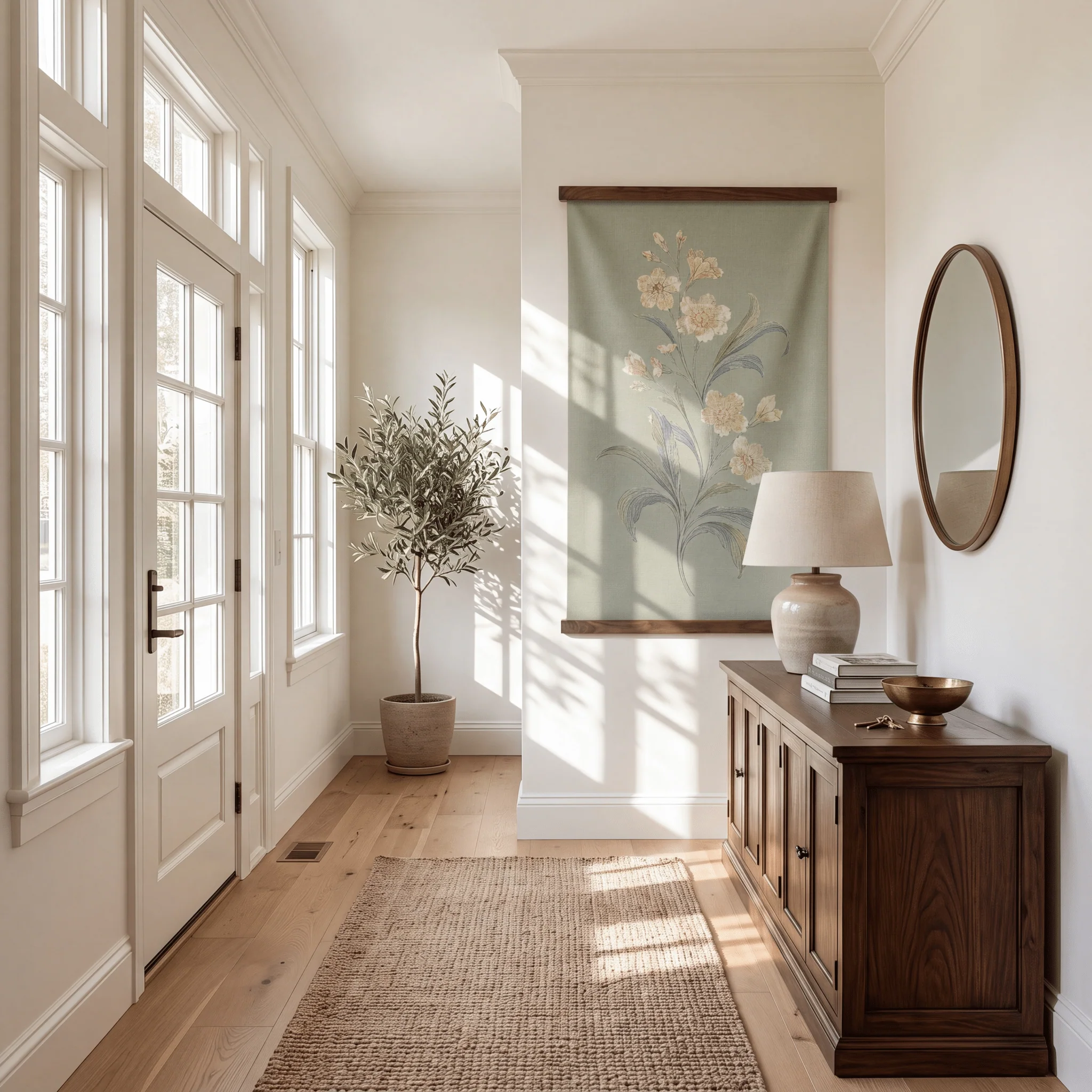 Orange County Olive Botanical Study - Tapestry - Image 2