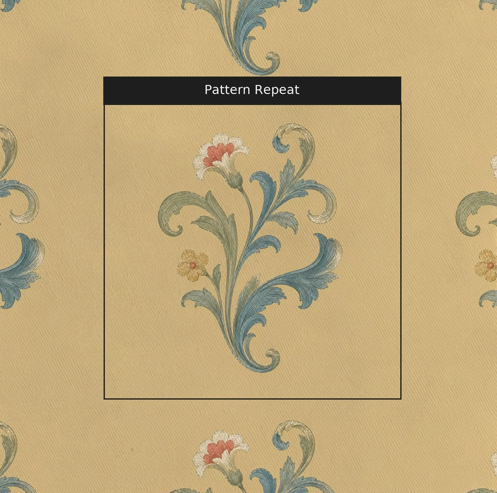Orange County Pavlova Botanical - Fabric - Image 2