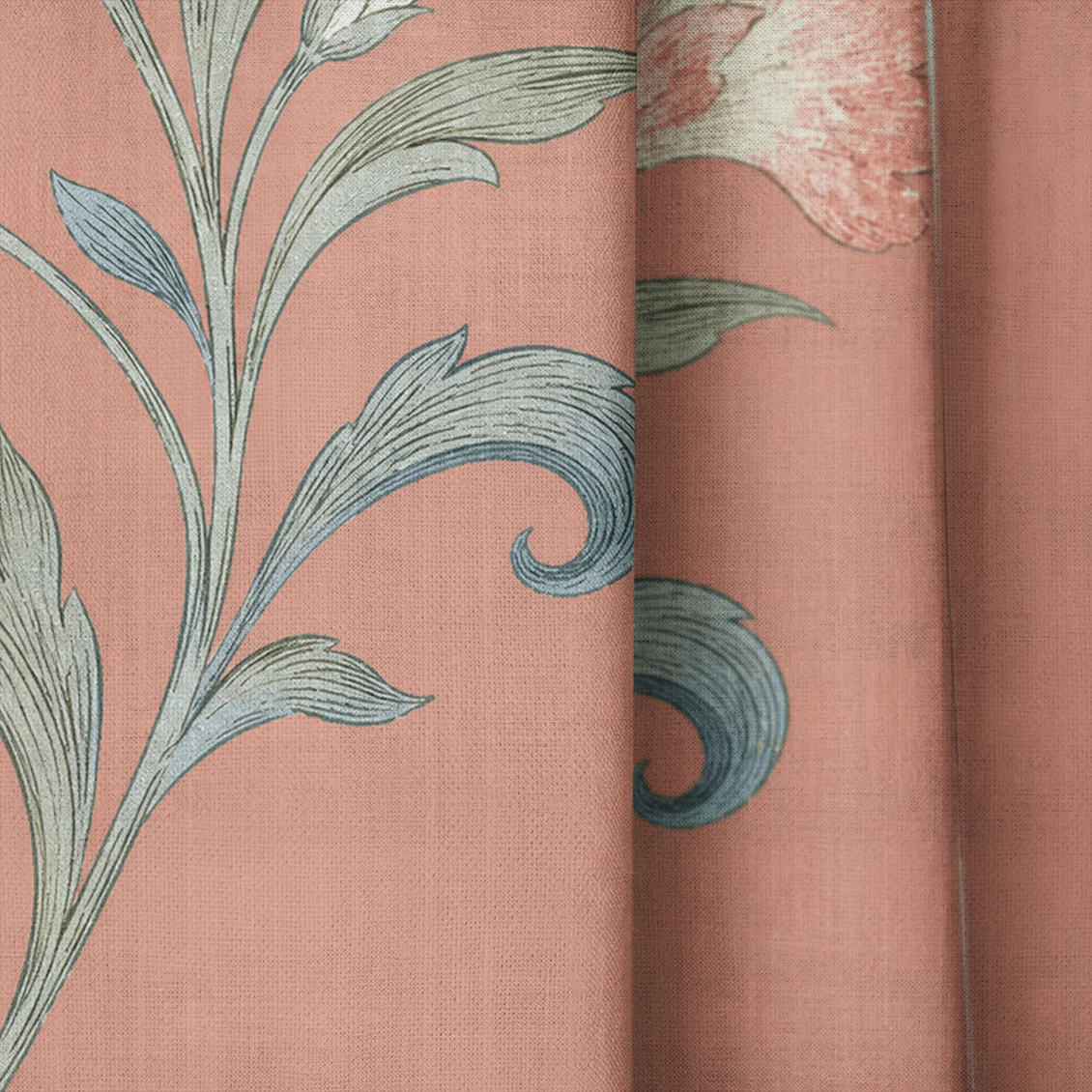 Orange County Terracotta Botanical - Drapery - Image 3