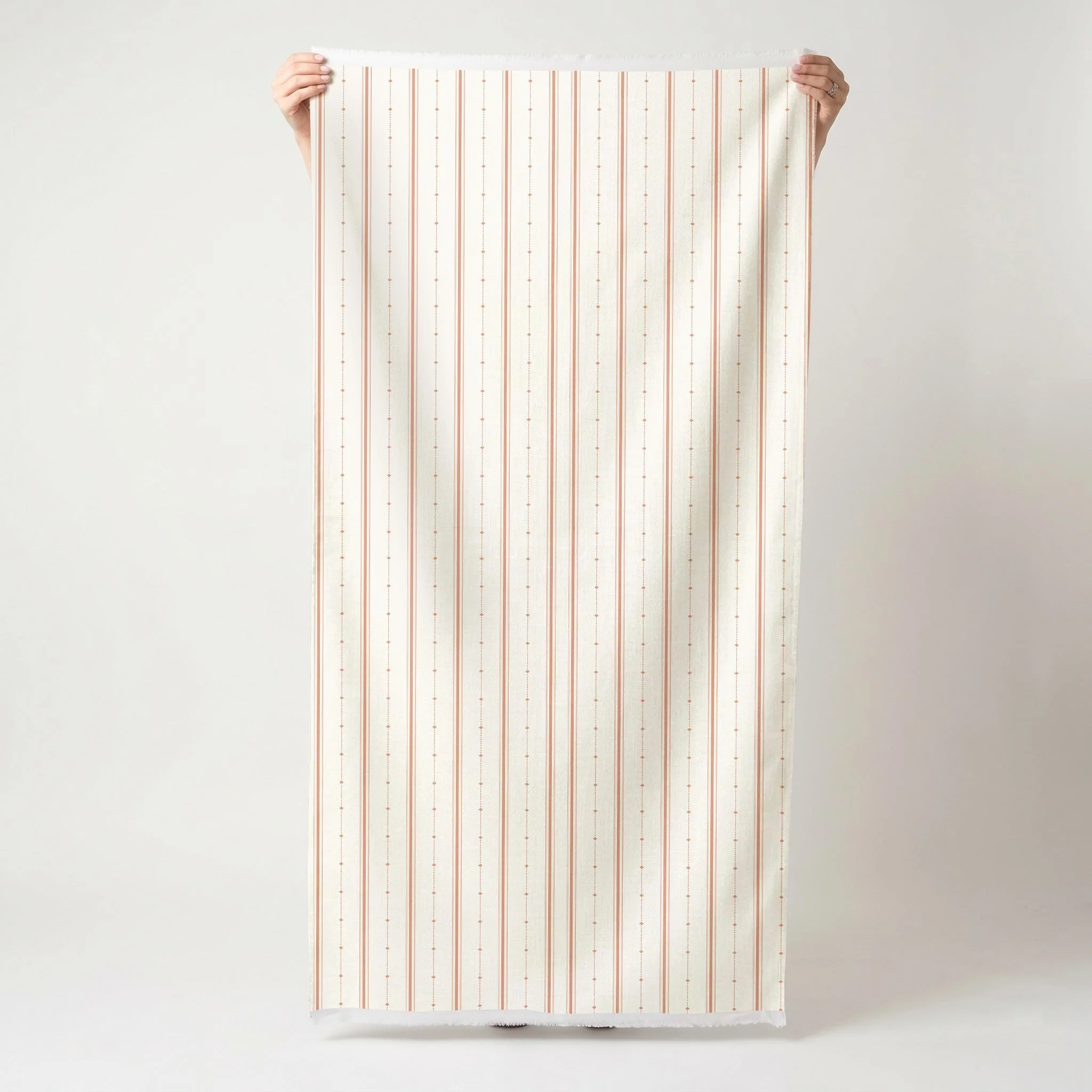 Orange County Terracotta Stripes - Fabric - Image 3