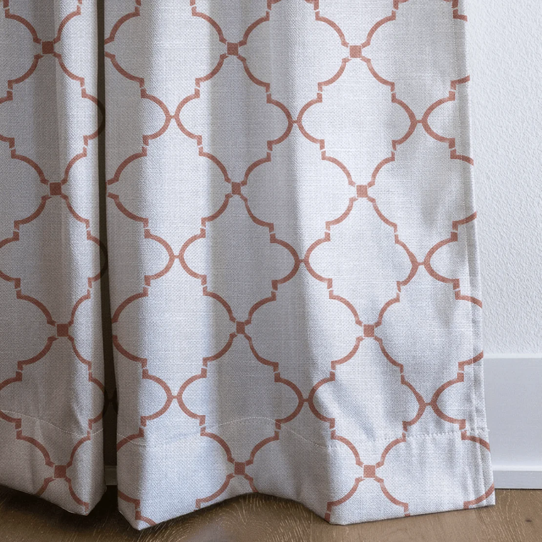 Orange County Terracotta Trellis - Drapery